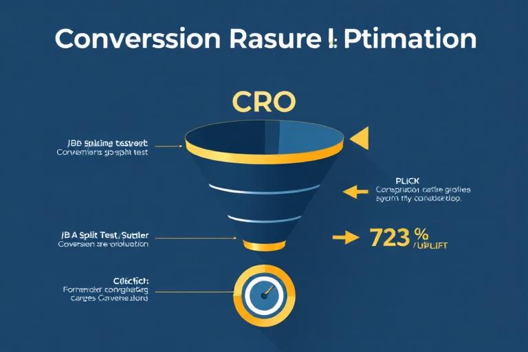 Conversion Rate Optimisation gold funnel illustration